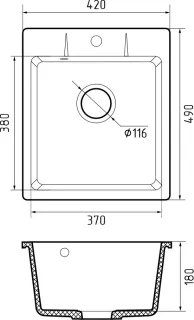Мойка кухонная GranFest URBAN 242 белый